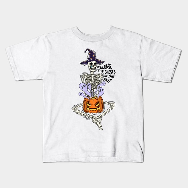 Release the Ghosts Kids T-Shirt by Sad Skelly